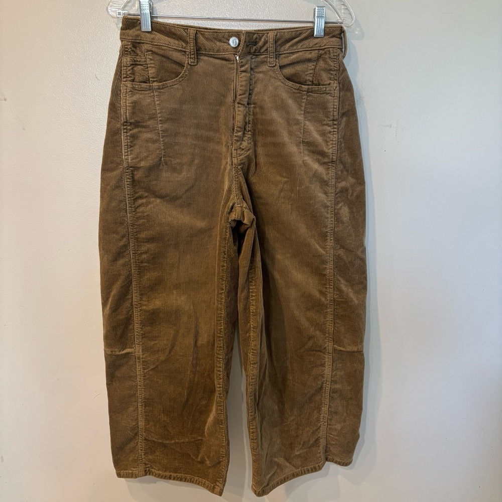 Pilcro Corduroy Kenna Barrel Wide Leg Cropped Pants Women’s Size 27